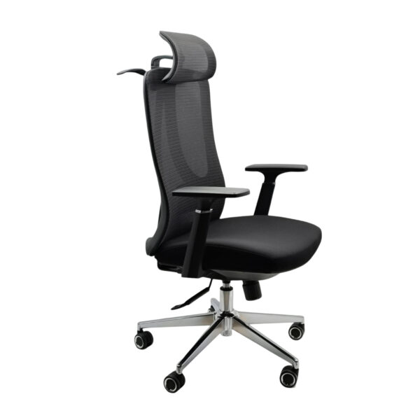 MS-009 Knetted Chair High Back-Black - Image 3